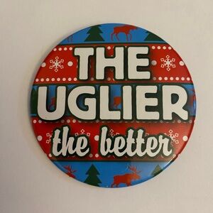 Festive Ugly Sweater Button